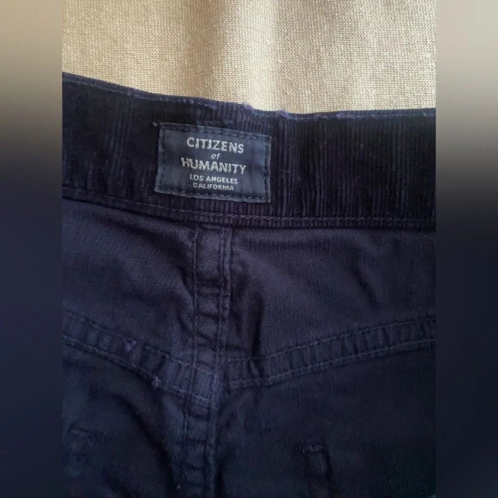 Citizens of Humanity Jeans Womens Navy Harlow Ankle Mid Rise Slim Corduroy Sz 26 - Picture 5 of 13